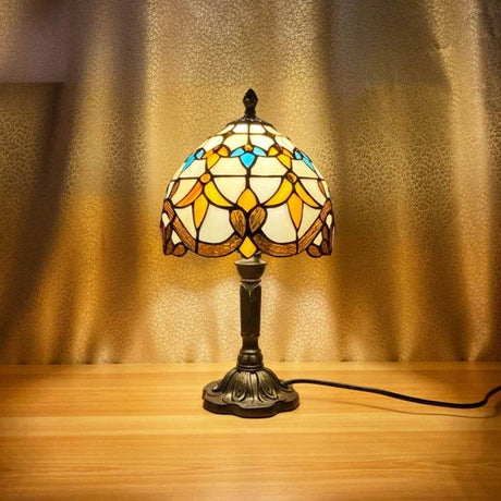 Retro Stained Glass Mediterranean Style Table Lamp - Sleep Galleria