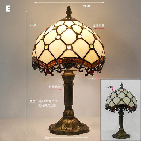Retro Stained Glass Mediterranean Style Table Lamp - Sleep Galleria