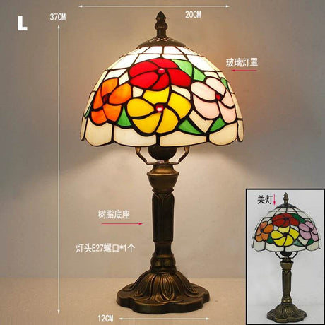 Retro Stained Glass Mediterranean Style Table Lamp - Sleep Galleria