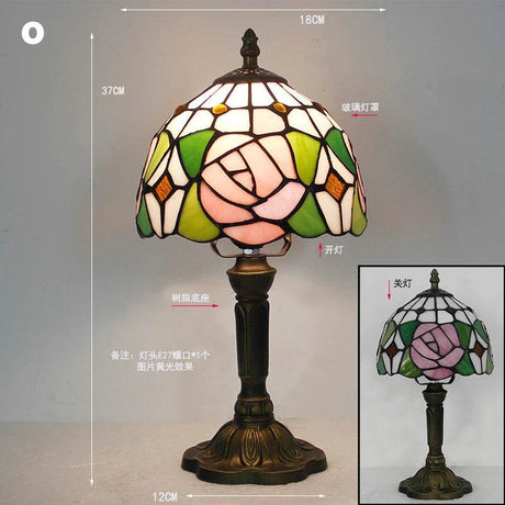 Retro Stained Glass Mediterranean Style Table Lamp - Sleep Galleria