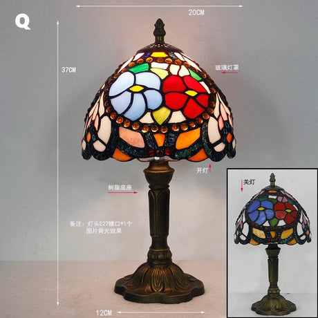 Retro Stained Glass Mediterranean Style Table Lamp - Sleep Galleria