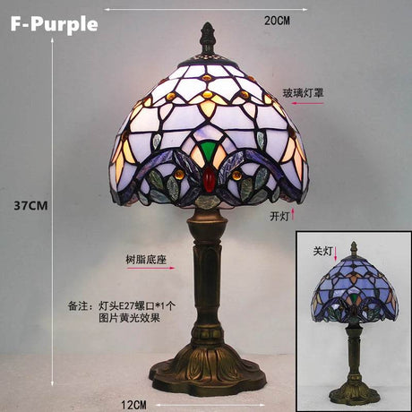Retro Stained Glass Mediterranean Style Table Lamp - Sleep Galleria