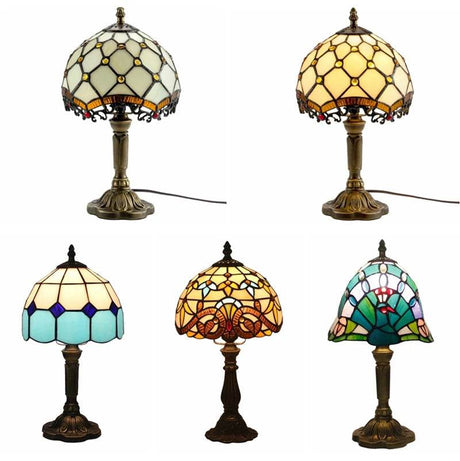 Retro Stained Glass Mediterranean Style Table Lamp - Sleep Galleria
