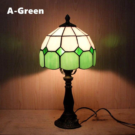 Retro Stained Glass Mediterranean Style Table Lamp - Sleep Galleria