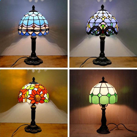 Retro Stained Glass Mediterranean Style Table Lamp - Sleep Galleria