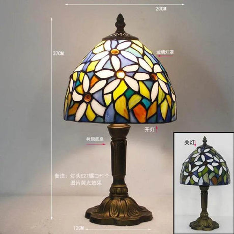 Retro Stained Glass Mediterranean Style Table Lamp - Sleep Galleria