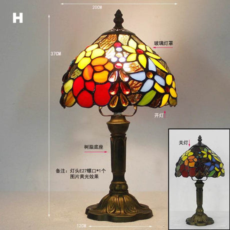 Retro Stained Glass Mediterranean Style Table Lamp - Sleep Galleria