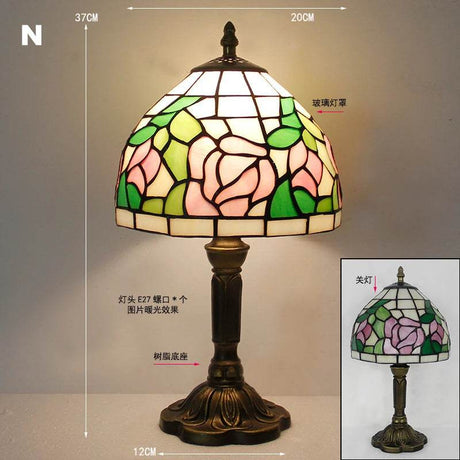 Retro Stained Glass Mediterranean Style Table Lamp - Sleep Galleria