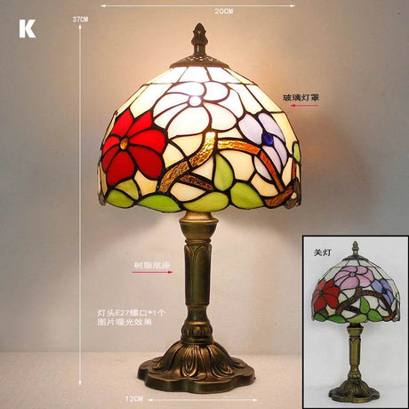 Retro Stained Glass Mediterranean Style Table Lamp - Sleep Galleria