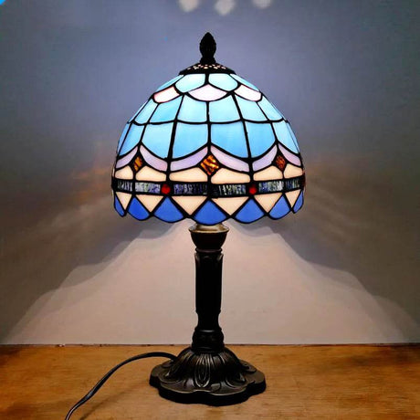 Retro Stained Glass Mediterranean Style Table Lamp - Sleep Galleria