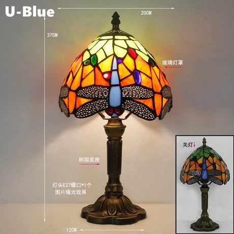 Retro Stained Glass Mediterranean Style Table Lamp - Sleep Galleria