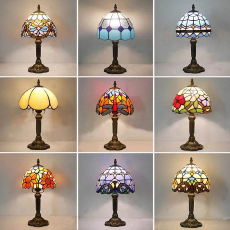 Retro Stained Glass Mediterranean Style Table Lamp - Sleep Galleria