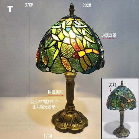 Retro Stained Glass Mediterranean Style Table Lamp - Sleep Galleria