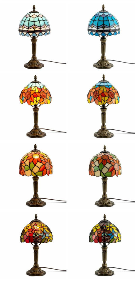 Retro Stained Glass Mediterranean Style Table Lamp - Sleep Galleria
