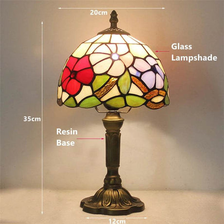 Retro Stained Glass Mediterranean Style Table Lamp - Sleep Galleria