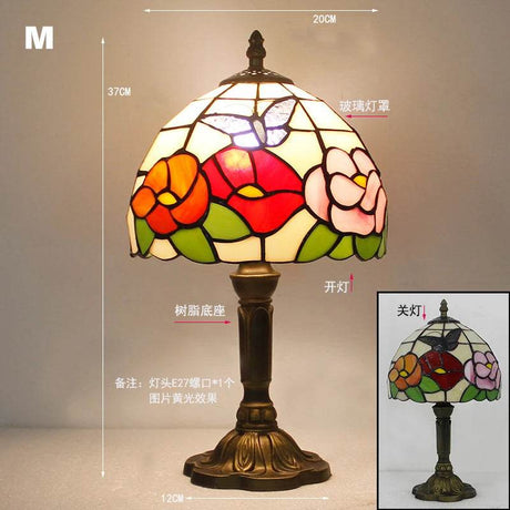 Retro Stained Glass Mediterranean Style Table Lamp - Sleep Galleria