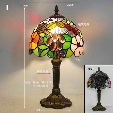 Retro Stained Glass Mediterranean Style Table Lamp - Sleep Galleria
