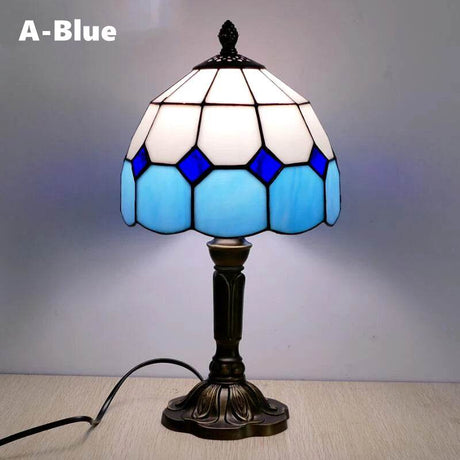 Retro Stained Glass Mediterranean Style Table Lamp - Sleep Galleria
