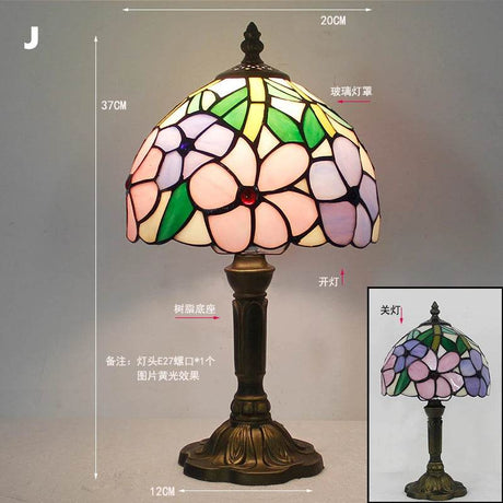 Retro Stained Glass Mediterranean Style Table Lamp - Sleep Galleria