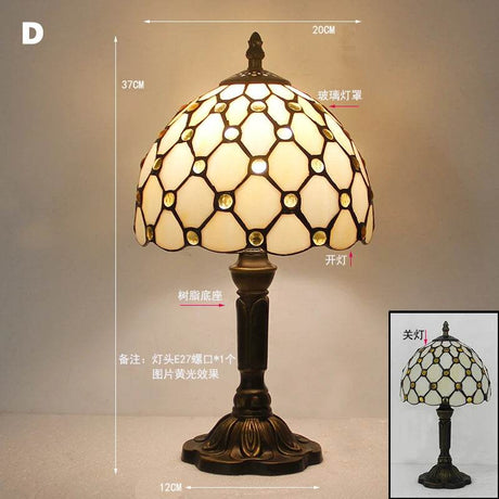 Retro Stained Glass Mediterranean Style Table Lamp - Sleep Galleria