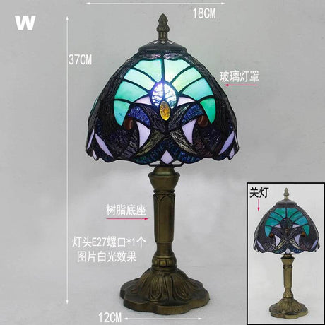 Retro Stained Glass Mediterranean Style Table Lamp - Sleep Galleria