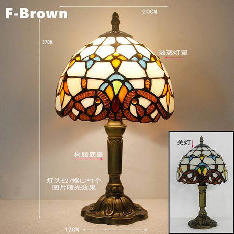 Retro Stained Glass Mediterranean Style Table Lamp - Sleep Galleria