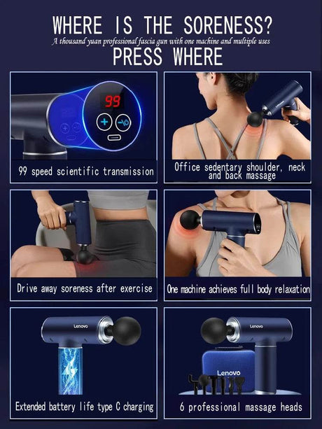 Professional Grade Neck Muscle Relaxation Massage Gun - Sleep Galleria
