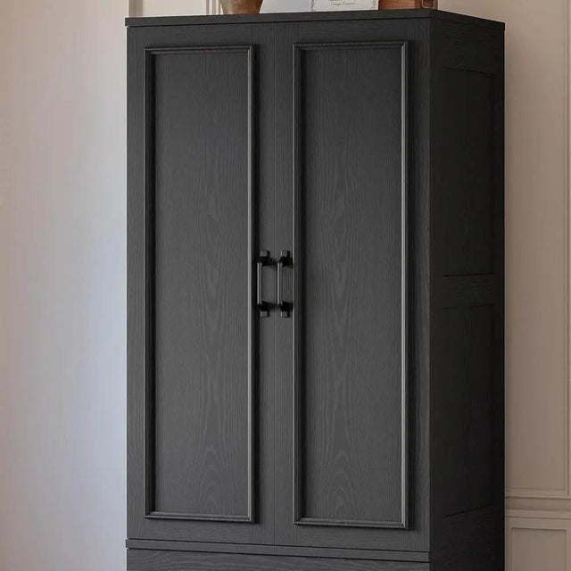 Freestanding Wooden Wardrobe Armoire With Doors Drawers - Omega Lifestyles