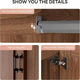 Freestanding Wooden Wardrobe Armoire With Doors Drawers - Omega Lifestyles