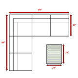 4 - Person Fully Assembled Gray Wicker Outdoor Sofa Set - LSI - Omega Lifestyles