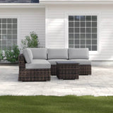 4 - Person Fully Assembled Gray Wicker Outdoor Sofa Set - LSI - Omega Lifestyles