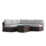 4 - Person Fully Assembled Gray Wicker Outdoor Sofa Set - LSI - Omega Lifestyles