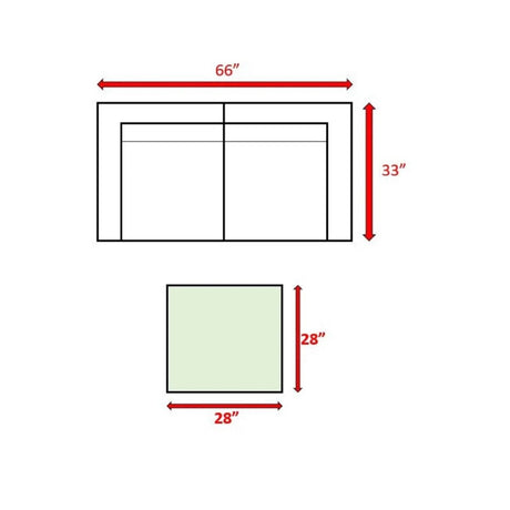 All - Weather Wicker 3 - Piece Outdoor Loveseat Conversation Set - LSI - Omega Lifestyles