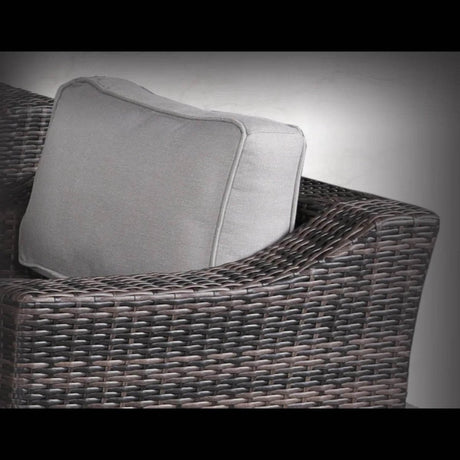 Contemporary Outdoor Swivel Wicker Patio Chair With Cushions - LSI - Omega Lifestyles