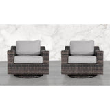 Contemporary Outdoor Swivel Wicker Patio Chair With Cushions - LSI - Omega Lifestyles