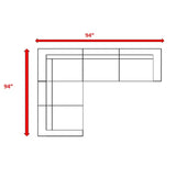 Modular L - Shaped Black Wicker Outdoor Patio Sectional - LSI - Omega Lifestyles