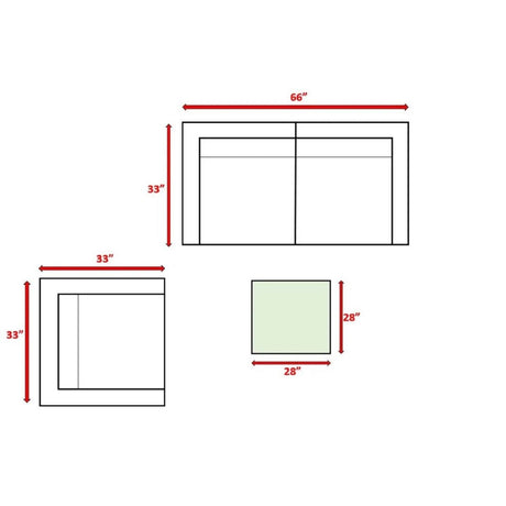 Outdoor Wicker Conversation Set With Cushions and Coffee Table - LSI - Omega Lifestyles