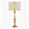 Art Deco Gold Metal Table Lamp With Crystal Shade - Sleep Galleria