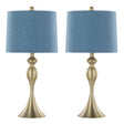 Set Of 2 Ashland Contemporary Gold Metal Table Lamps - Sleep Galleria