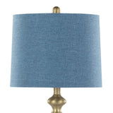 Set Of 2 Ashland Contemporary Gold Metal Table Lamps - Sleep Galleria