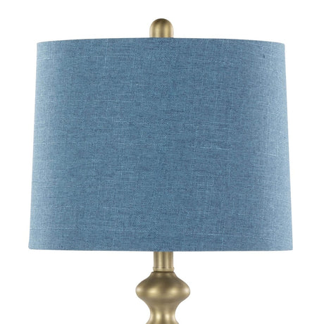 Set Of 2 Ashland Contemporary Gold Metal Table Lamps - Sleep Galleria