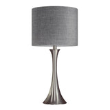 Set of 2 Contemporary Brushed Nickel Metal Table Lamps - Sleep Galleria