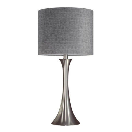 Set of 2 Contemporary Brushed Nickel Metal Table Lamps - Sleep Galleria