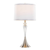 Set Of 2 Contemporary Crystal Table Lamps With Shades - Sleep Galleria