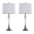 Set Of 2 Contemporary Crystal Table Lamps With Shades - Sleep Galleria
