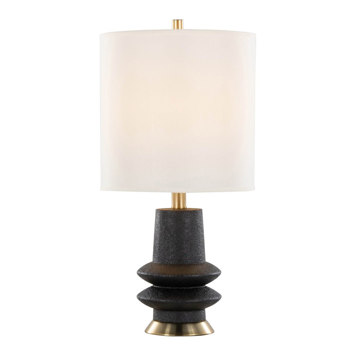 Set Of 2 Contemporary Matte Polyresin Table Lamps - Sleep Galleria