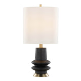 Set Of 2 Contemporary Matte Polyresin Table Lamps - Sleep Galleria