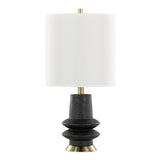 Set Of 2 Contemporary Matte Polyresin Table Lamps - Sleep Galleria