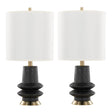 Set Of 2 Contemporary Matte Polyresin Table Lamps - Sleep Galleria
