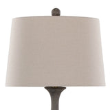 Set Of 2 Farmhouse Polyresin Table Lamps With Linen Shade - Sleep Galleria